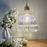 Vintage glass globe pendant light