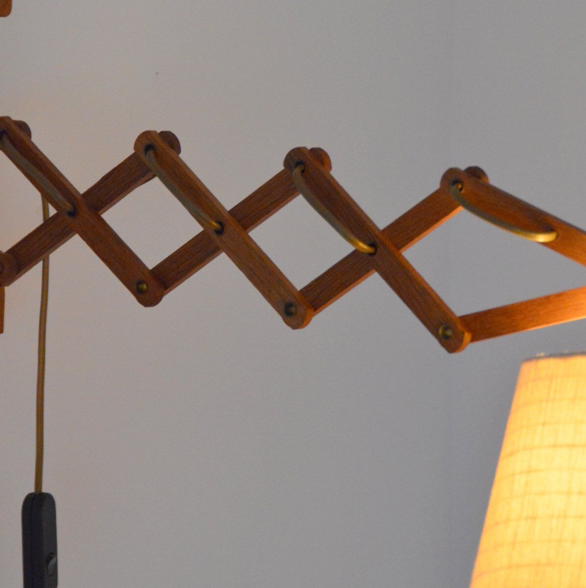 Scandinavian accordion lamp 1950s