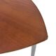Vintage set of 3 wooden and metal side tables from the 1980s