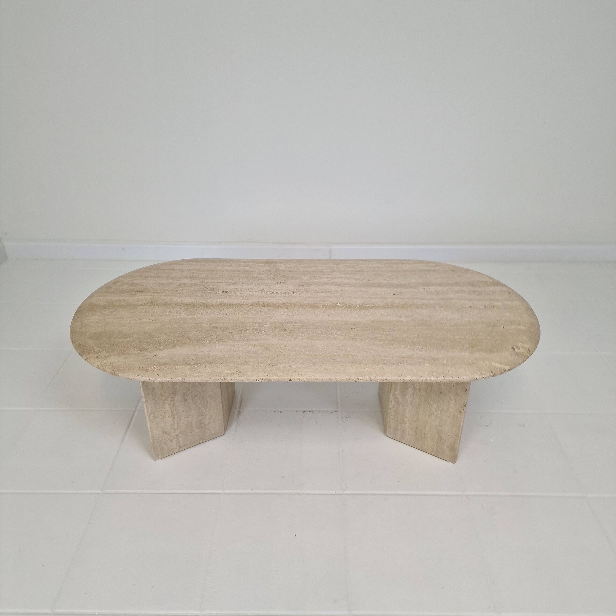 Travertine Coffee or Side Table, Italy 1980s