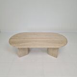 Travertine Coffee or Side Table, Italy 1980s