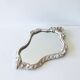 Miroir art déco doré et patiné blanc 30x45cm