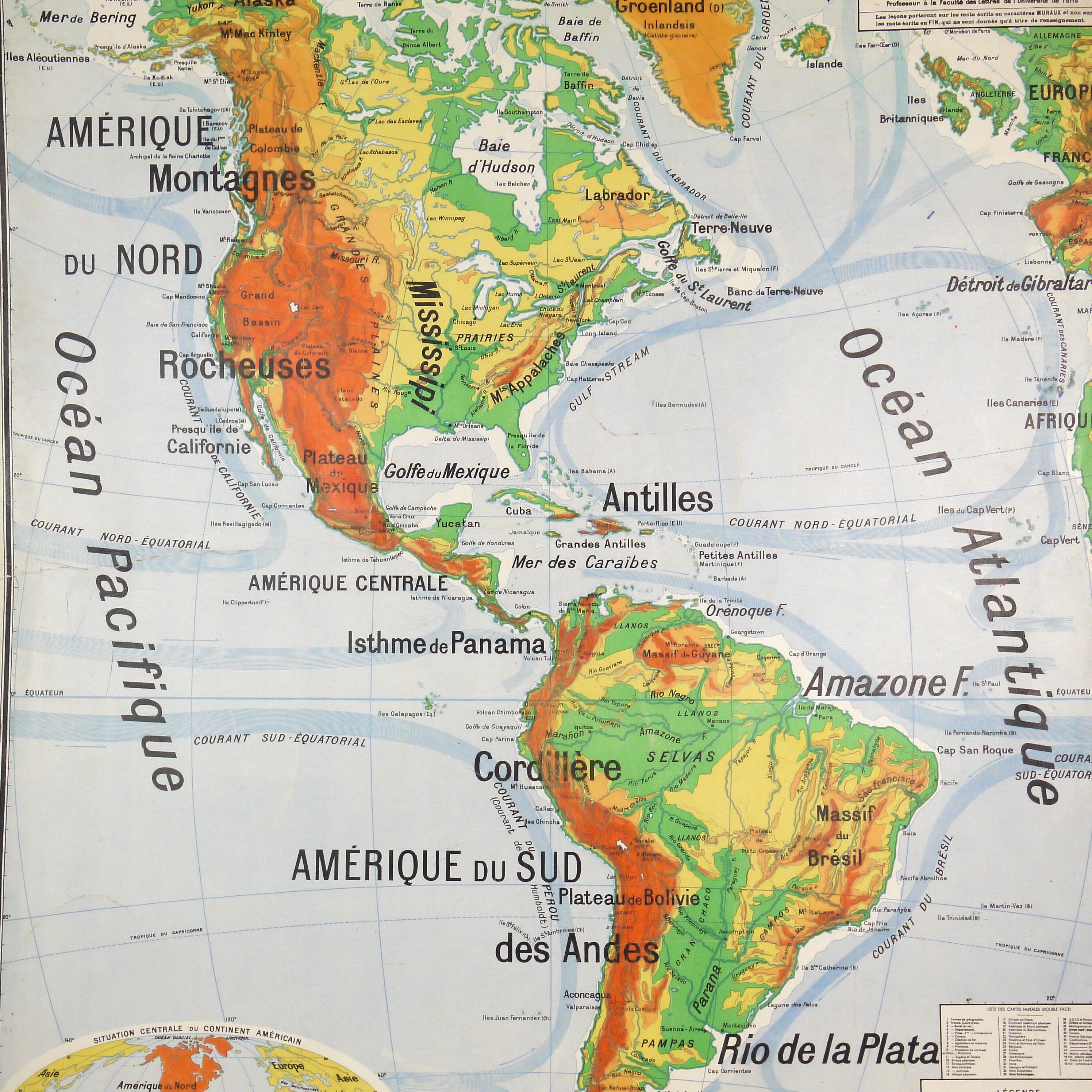 Vidal-Lablache - American Continent map