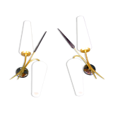 Metal and opaline sconces, Lunel, france