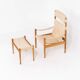 Safari chair in oak and footrest by Niels Eilersen for Erik Wørts
