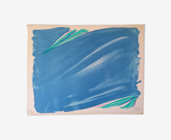 Lithographie de Olivier Debré "Signe paysage" 1989