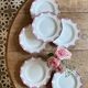 Set of 6 vintage porcelain deep plates