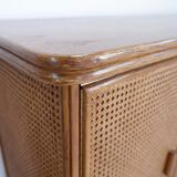 Rattan and wicker sideboard - 1960s