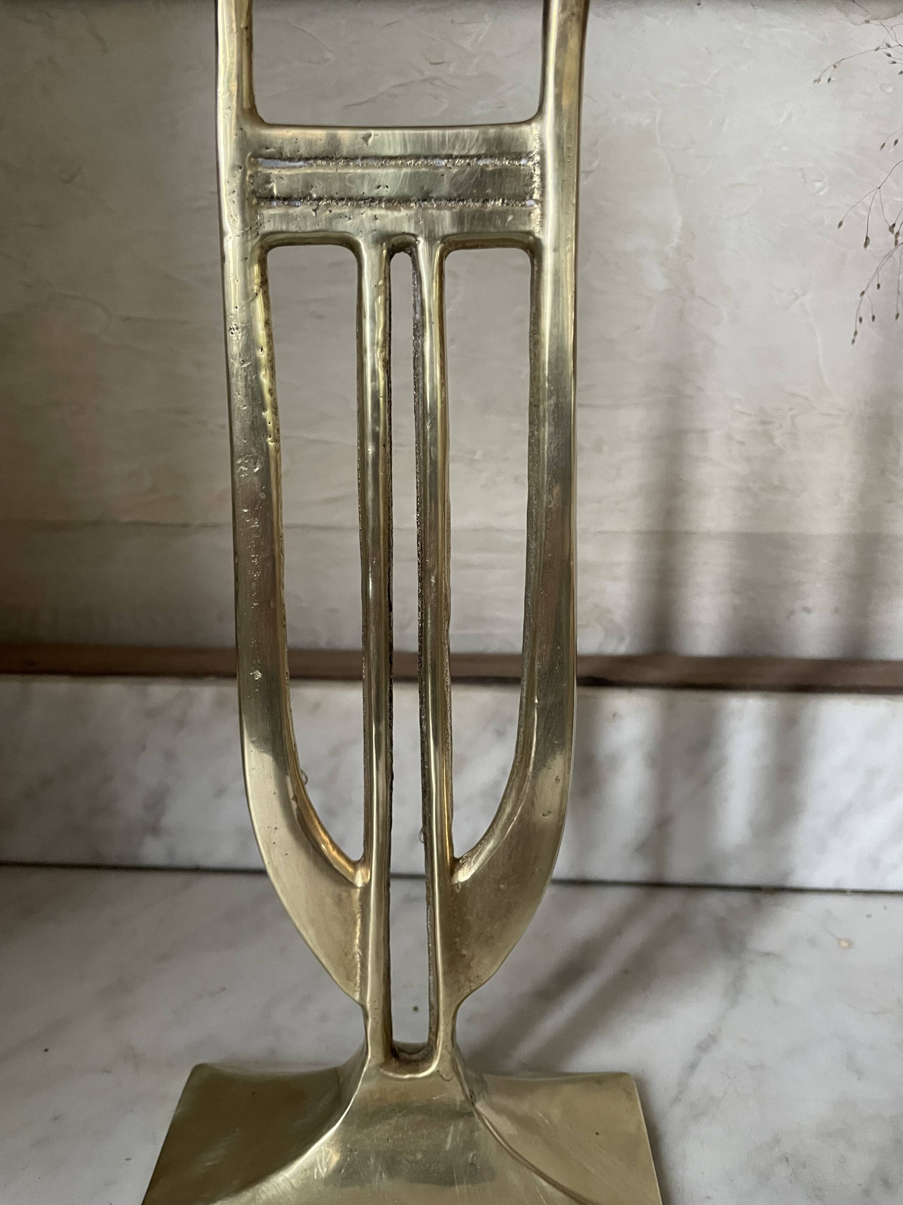 Art Deco chandelier in solid brass