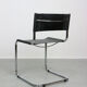 Vintage black leather bauhaus chair, italy