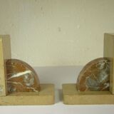 PAIR OF MARBLE BOOKENDS