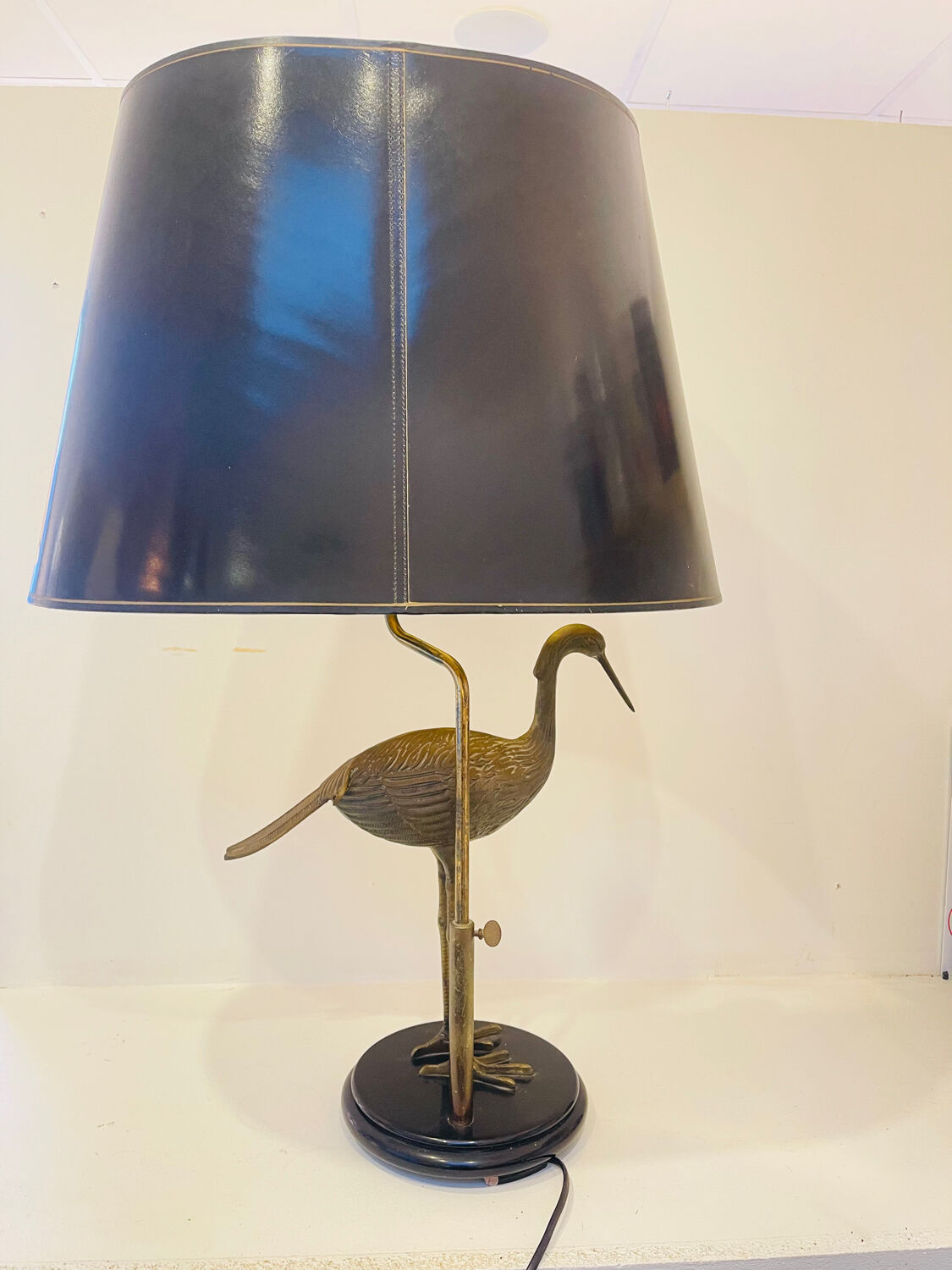 Heron lamp in brass – Maison Le Dauphin, circa 1970