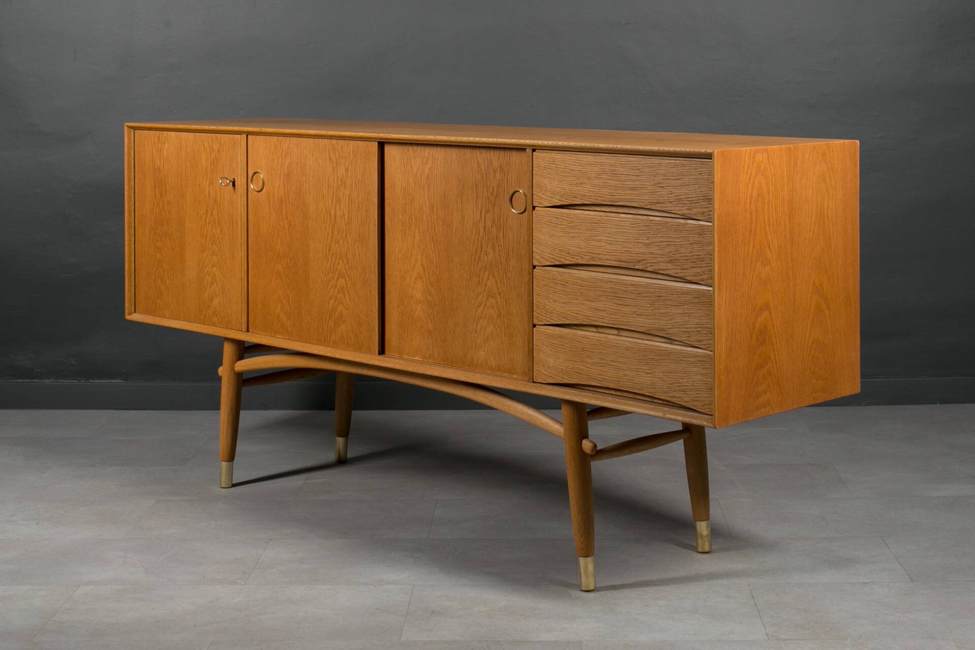 Gustav Bahus oak sideboard, Scandinavian and mid-century modern elegance