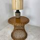 Vintage rattan and wood side table, 1960s