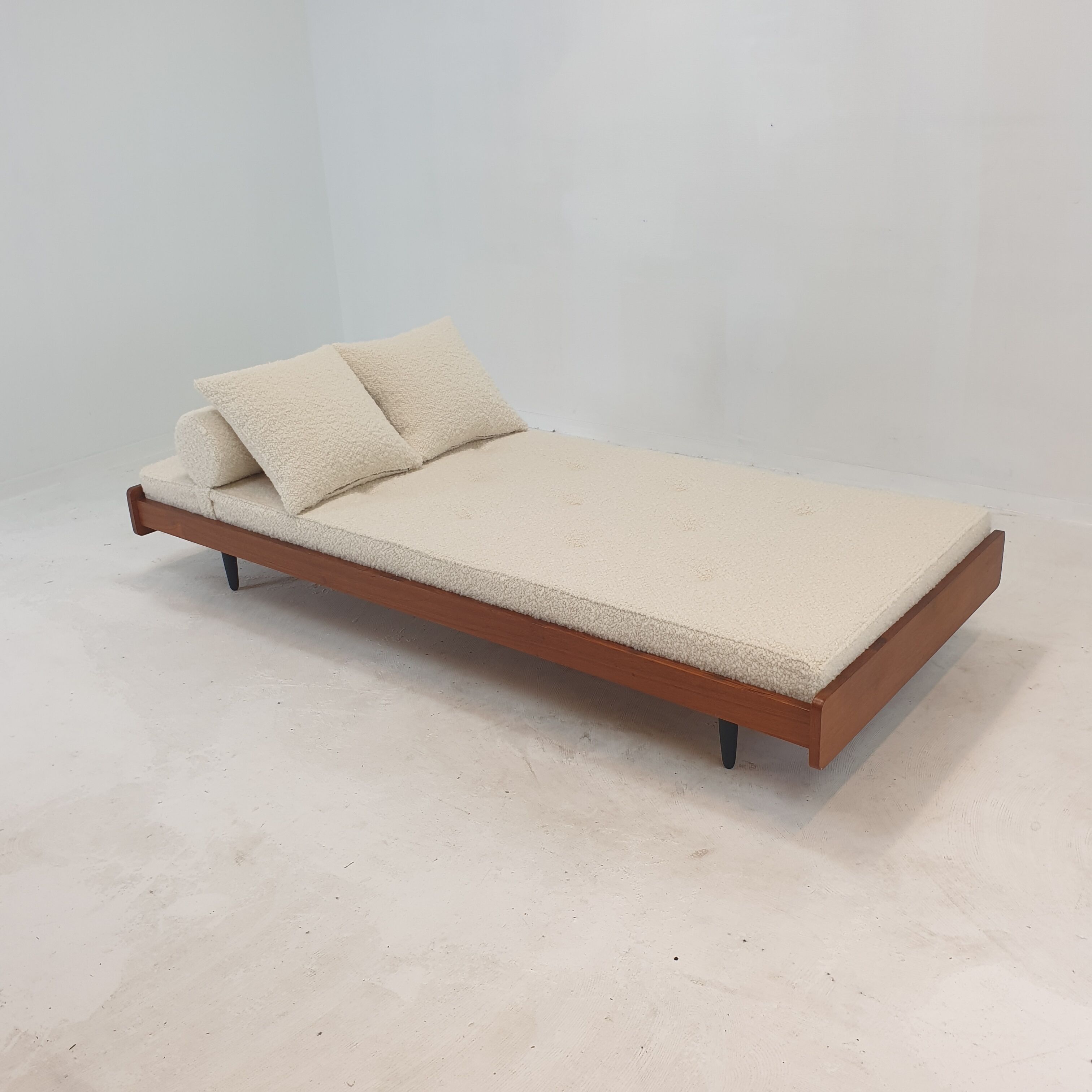 Teak Daybed with Cushions and Bolster, 1960s