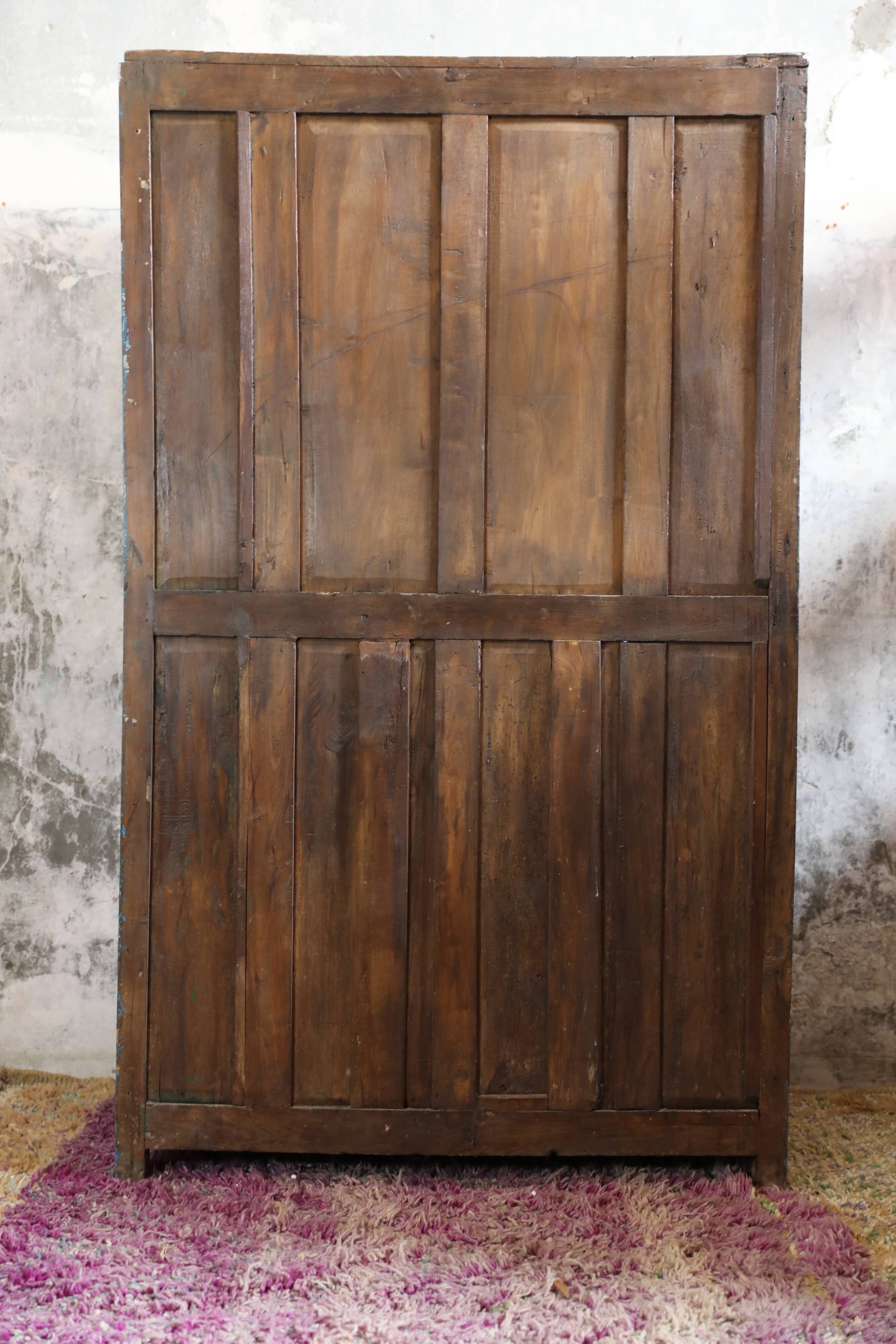 Indian showcase 2 doors and three shelves in mango tree, unique piece