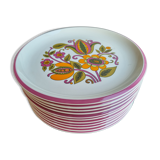 Plates Boch Belgium 'Bali' 70s Vintage