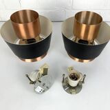 Pair of Tivoli Jørn Utzon ceiling lights for Nordisk Solar Denmark, 1950-60s