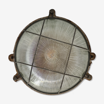 Cast iron porthole wall lamp by TH