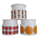 Bed of 3 jam jars Arabia Finland