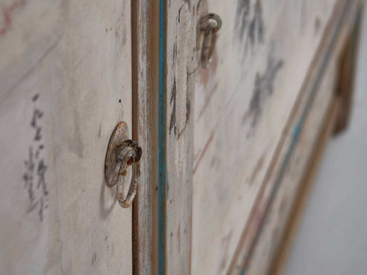 Antique white solid wood sideboard (circa 1920)