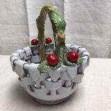 Cherry earthenware basket