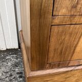 Commode style Louis Philippe en ronce de noyer,  fin XIXème