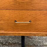 Vintage modernist desk in wood and metal