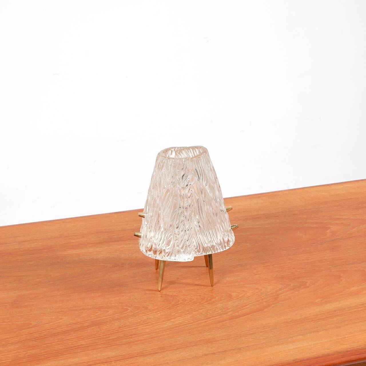 Pair of glass desk lamps by J.T. Kalmar