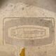 Square bistro table with a wooden central leg Werzalit Bordeaux - France