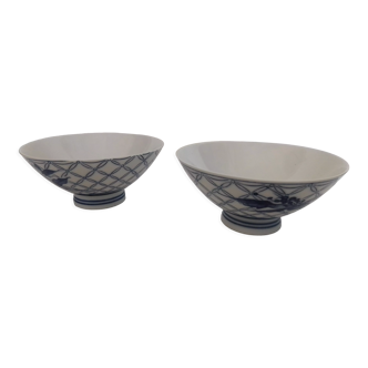 Lot de 2 bols en porcelaine de style Asiatique