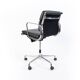 Charles & Ray Eames EA217 Office Chair in Chrome and Black leather, Vitra