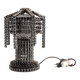 Unique metal chain table lamp, Sweden, 2000s