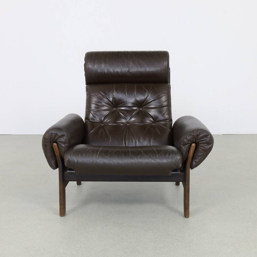 Fauteuil lounge en cuir par Coja, 1970s