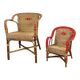 Duo d'anciens fauteuils en osier adulte et enfant