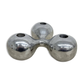 Mid-century design atomic aluminium candle stick ball shaped , 1970s