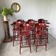 Set of 8 high bistro stools