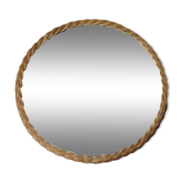 Miroir rotin vintage 28cm