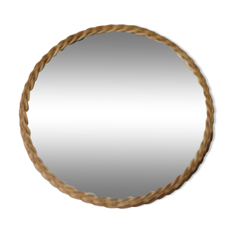 Vintage rattan mirror 28cm