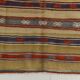 Red & Cream Striped Kilim Rug, 150x260Cm