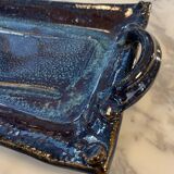 Plat en céramique bleu