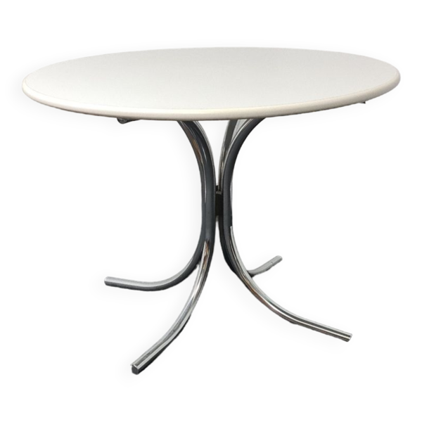 Table de salle à manger vintage à plateau blanc