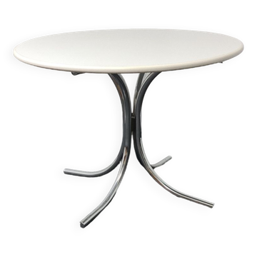 Table de salle à manger vintage à plateau blanc