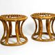 Pair of beautiful rare original 1960's Italian bamboo stools