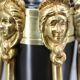 Chandelier style Directoire gilded and patinated in bronze " Lucien Gau "