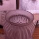 Single French Vintage White Frosted Pattern Glass Tulip Shade Frilled Edge