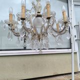 10-branch glass tassel chandelier
