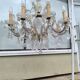 10-branch glass tassel chandelier