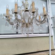10-branch glass tassel chandelier