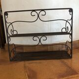 Massive forged iron shelf